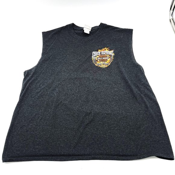 Harley Davidson Mens Size-XL Gray Sleeveless Muscle T Conch Republic Key West - Picture 1 of 5
